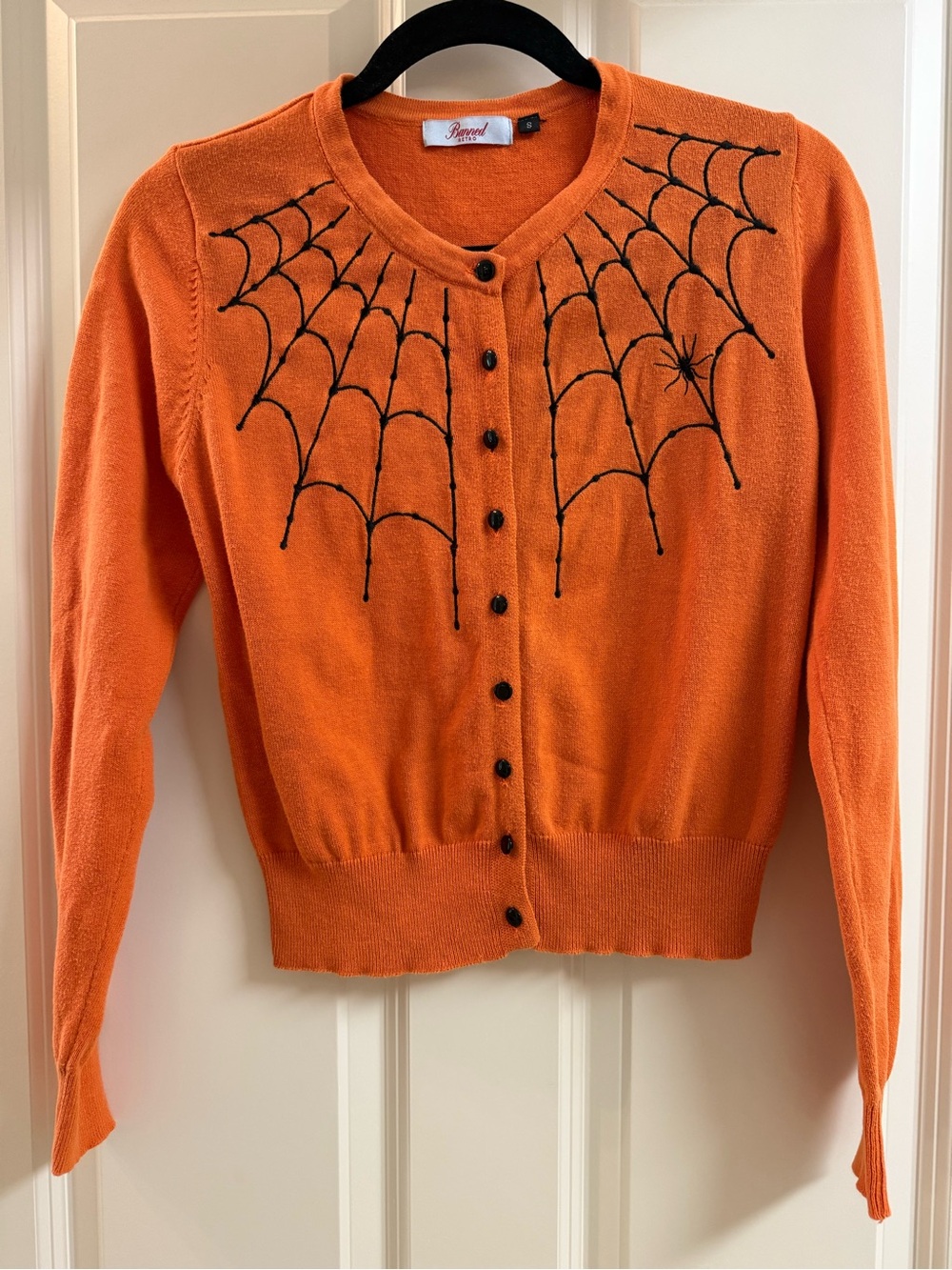 Halloween Cardigan - Spider Cobweb